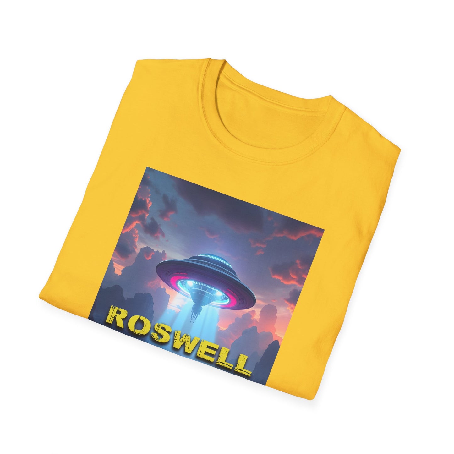 Roswell Probed Retro T-Shirt - Alien UFO Lover Gift, Sci-Fi Apparel, Extraterrestrial Tee, Unisex Softstyle Clothing, graphic design, png