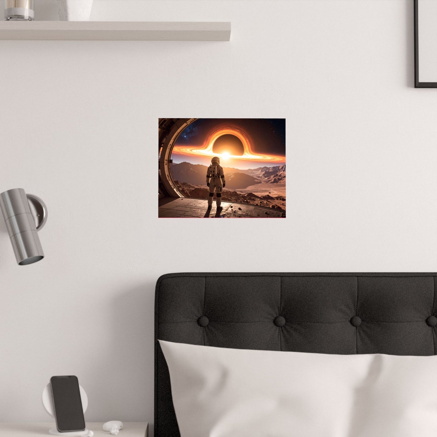 Astronaut Satin Blackhole Poster, Space Wall Art Decor, Sci-Fi Room Decoration, Galaxy Artwork, Gift for Space Lovers, t-shirts, tshirts, tees