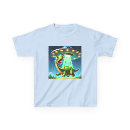 Dinosaur UFO Kids Tee, Fun Graphic Shirt for Boys and Girls, Perfect for Birthdays, Parties, Casual Wear, Gifts, tshirt, t-shirt, png, dino