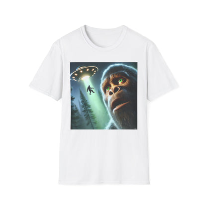Bigfoot UFO Unisex T-Shirt, Funny Graphic Tee, Gift for Alien Lovers, Unique Summer Shirt, Casual Everyday Wear, t-shirt, tshirts, party, png, tshirt
