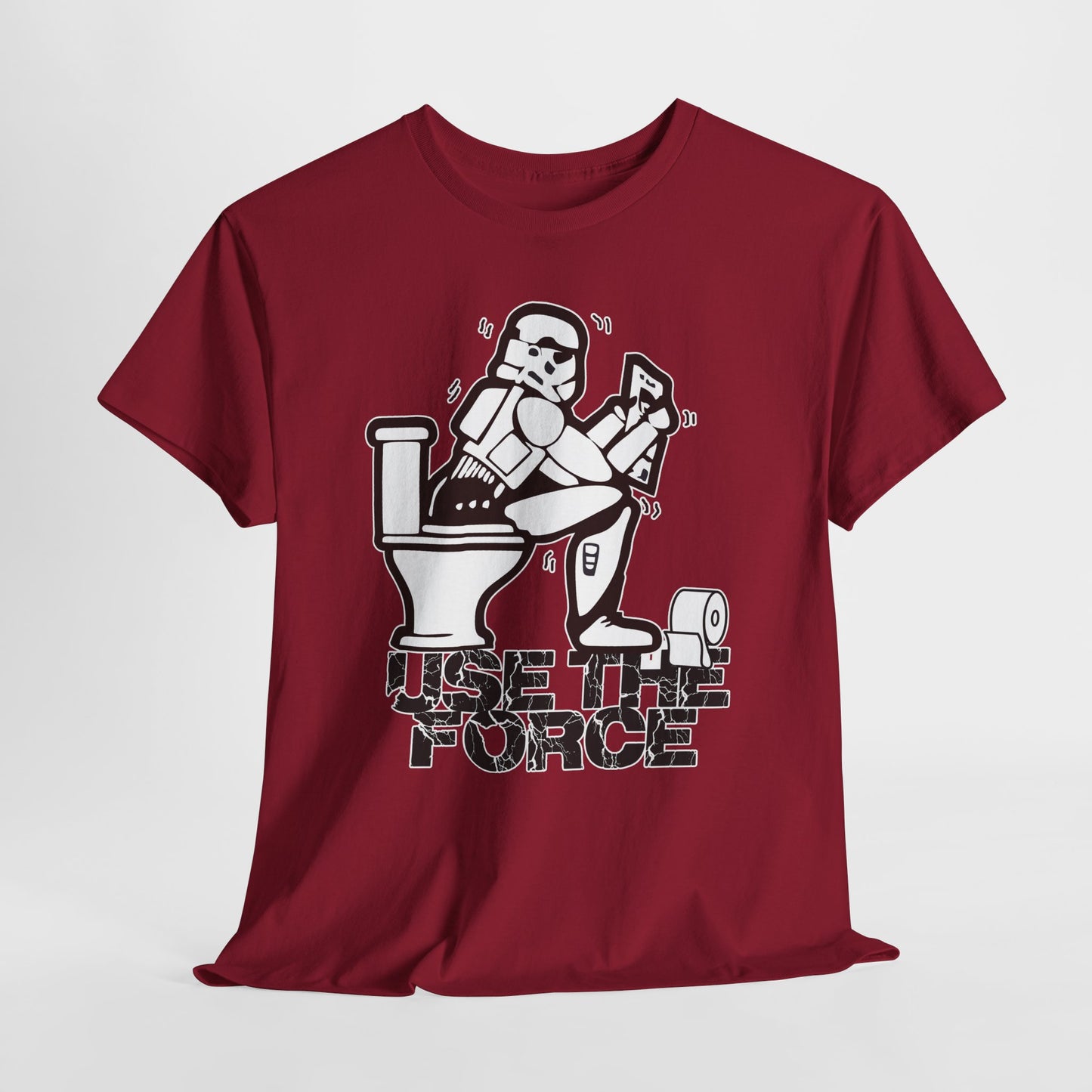 Use The Force, Unisex Heavy Cotton Tee, Star Wars, funny, restroom jokes, graphic design, png