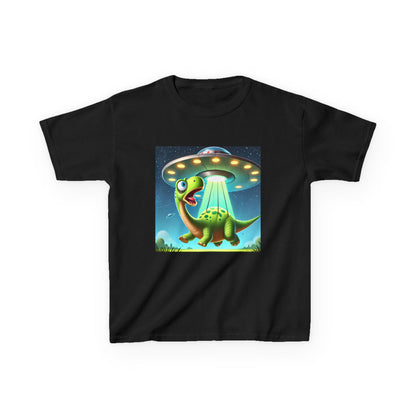 Dinosaur UFO Kids Tee, Fun Graphic Shirt for Boys and Girls, Perfect for Birthdays, Parties, Casual Wear, Gifts, tshirt, t-shirt, png, dino