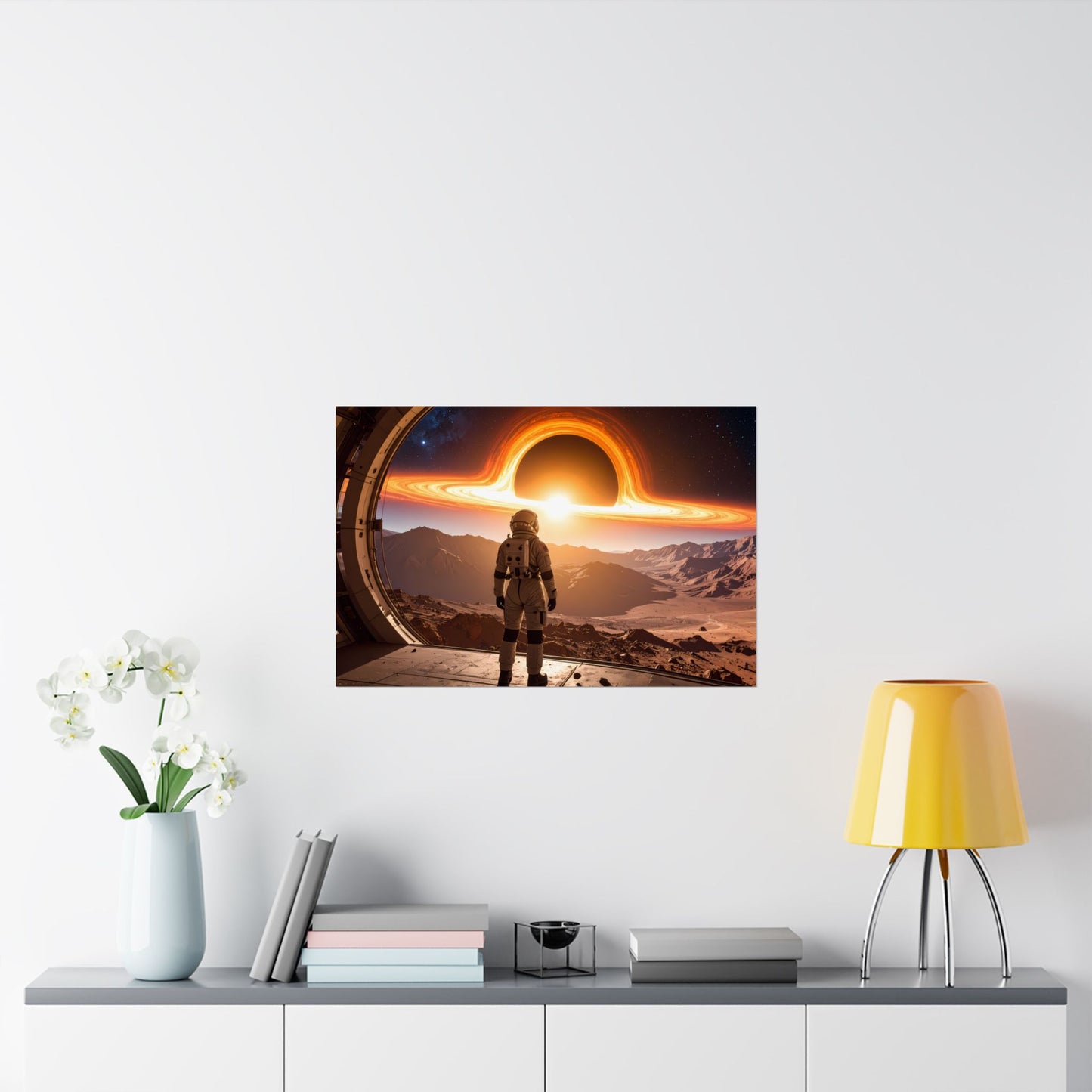 Astronaut Satin Blackhole Poster, Space Wall Art Decor, Sci-Fi Room Decoration, Galaxy Artwork, Gift for Space Lovers, t-shirts, tshirts, tees