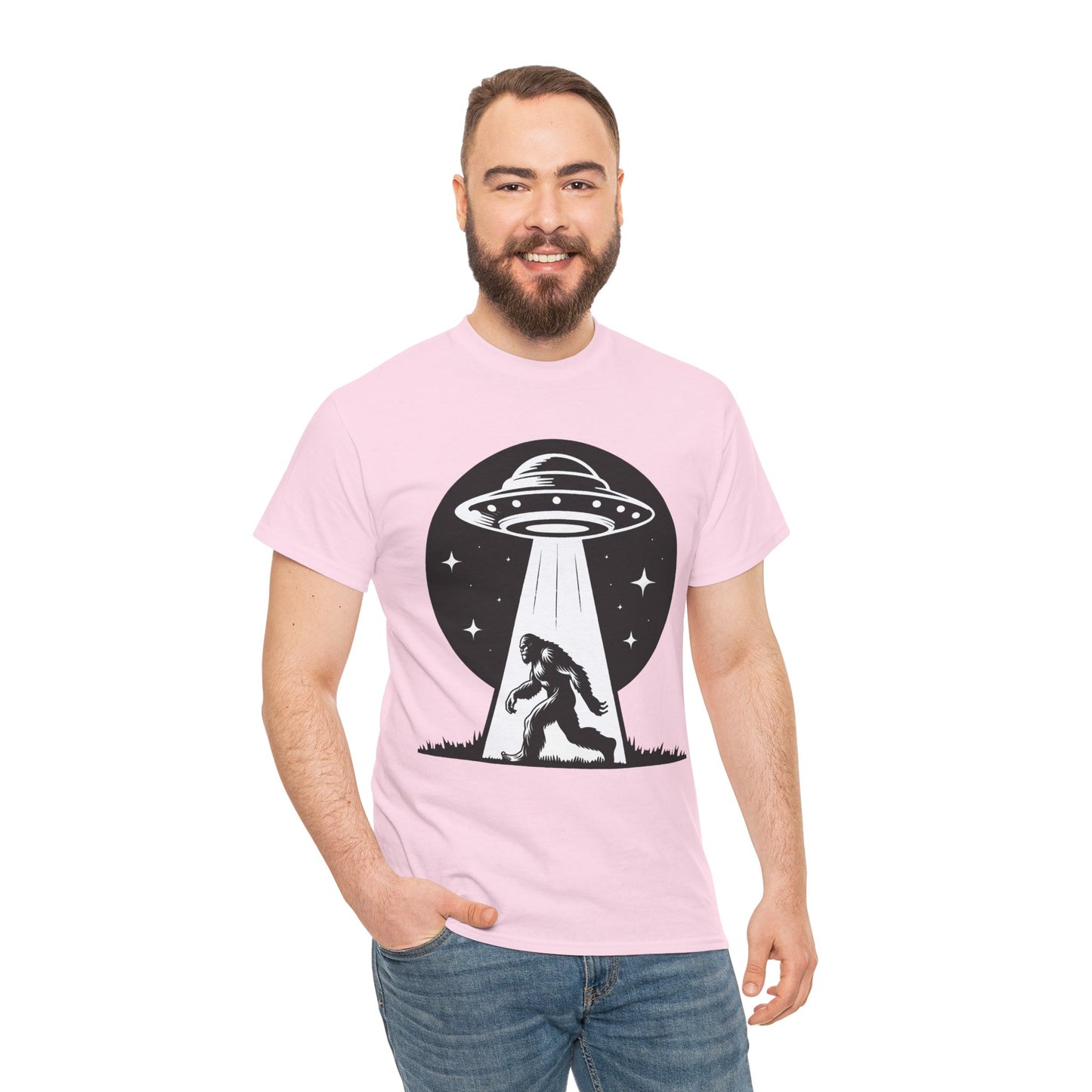 Bigfoot UFO Unisex Tee Graphic Design T-Shirt, GraphicTees, png, sublimation