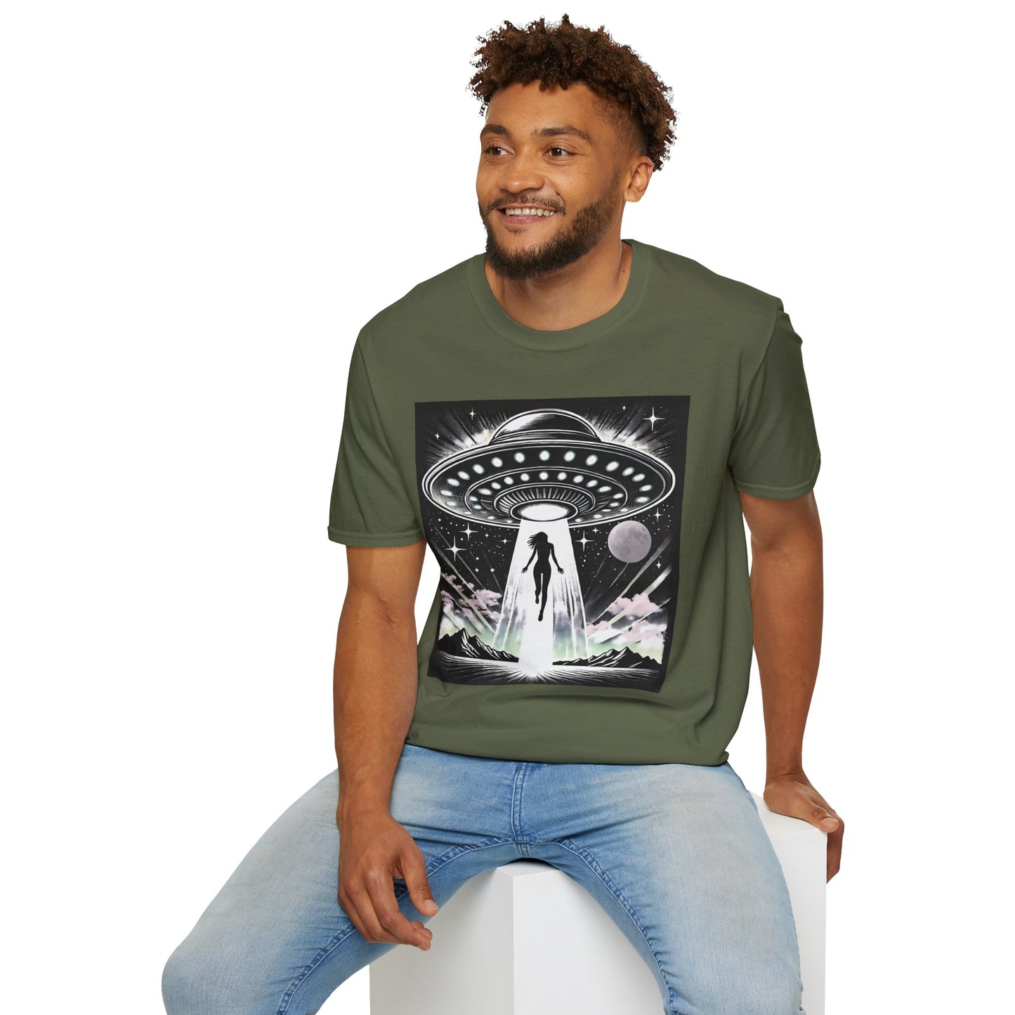 Cosmic Alien Abduction T-Shirt, Retro UFO Shirt, t-shirts, tshirts, Space Enthusiast Apparel, Graphic Tee, Gift for Sci-Fi Lovers, tees, png