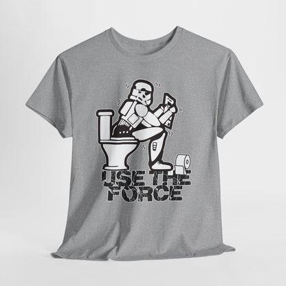 Use The Force, Unisex Heavy Cotton Tee, Star Wars, funny, restroom jokes, graphic design, png