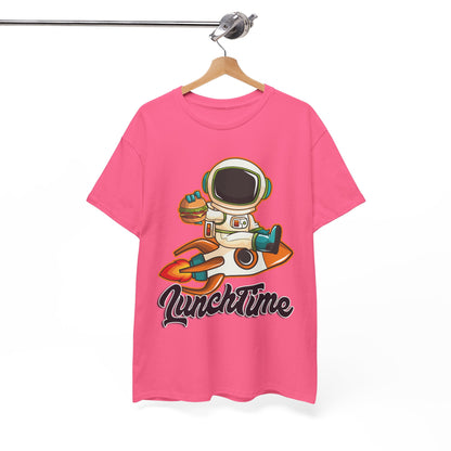 Astronaut Lunchtime Unisex Heavy Cotton Tee - Fun Graphic T-Shirt for Space Lovers, GraphicTees, png, t-shirts, tshirts