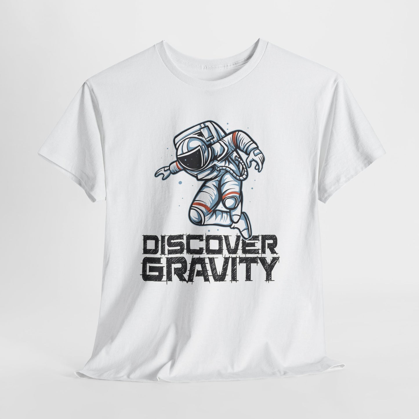 Discover Gravity. Unisex Heavy Cotton Tee - Fun Astronaut, Astronomy Graphic Tee - Unisex graphic design, png Express Delivery available