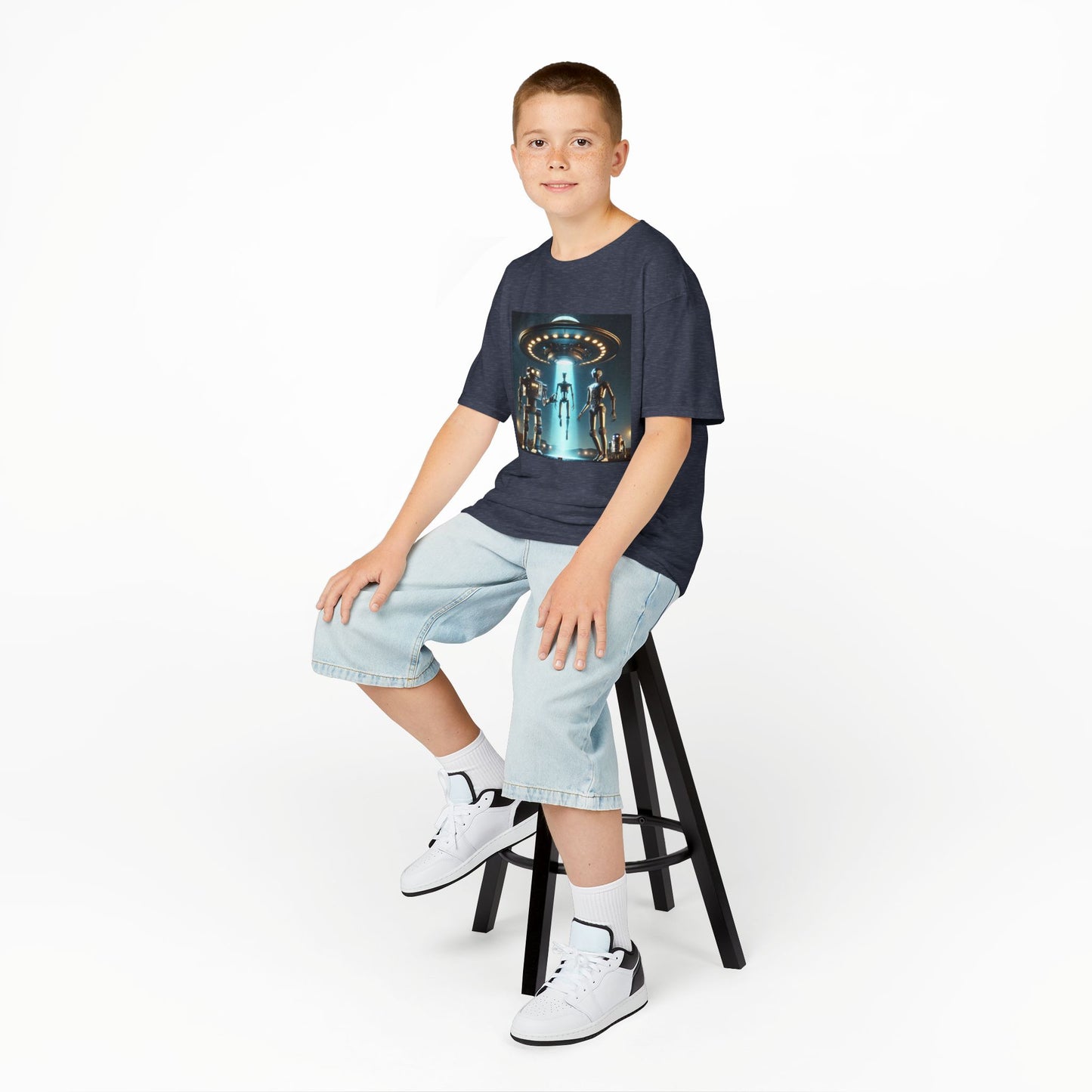 Alien Encounter Kids Tee, Fun Graphic Tee for Young Explorers, Perfect for Birthdays, Space Lovers, Casual Wear, Gift Idea