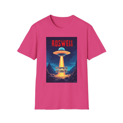 Roswell Alien Encounter Unisex T-Shirt, Retro Space UFO Tee, Sci-Fi Lovers Gift, Convention Wear, Extraterrestrial Tee, graphic design, png