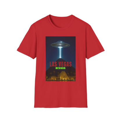 Luxor UFO, Las Vegas UFO Unisex Softstyle T-Shirt - Retro Nevada Design, graphic design, t-shirts, tshirts, tees, GraphicTees, png