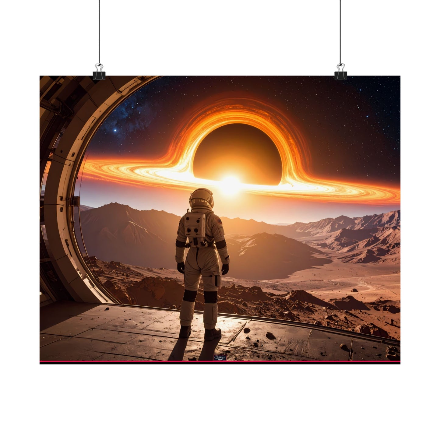 Astronaut Satin Blackhole Poster, Space Wall Art Decor, Sci-Fi Room Decoration, Galaxy Artwork, Gift for Space Lovers, t-shirts, tshirts, tees