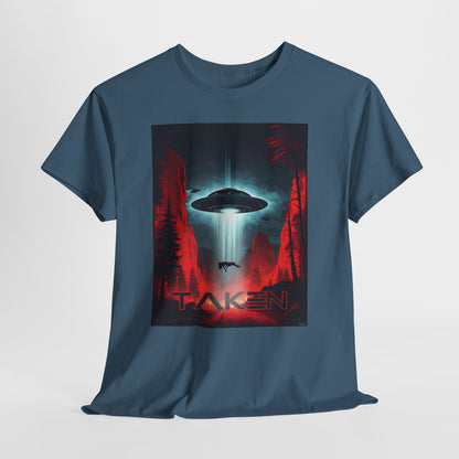 Taken, Unisex Heavy Cotton Tee, UFO inspired t-shirt, graphic design, art, png, t-shirts, tshirts, tee