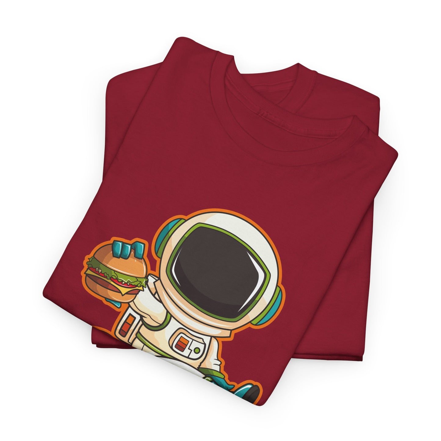 Astronaut Lunchtime Unisex Heavy Cotton Tee - Fun Graphic T-Shirt for Space Lovers, GraphicTees, png, t-shirts, tshirts