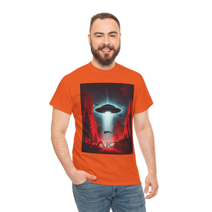 Taken, Unisex Heavy Cotton Tee, UFO inspired t-shirt, graphic design, art, png, t-shirts, tshirts, tee