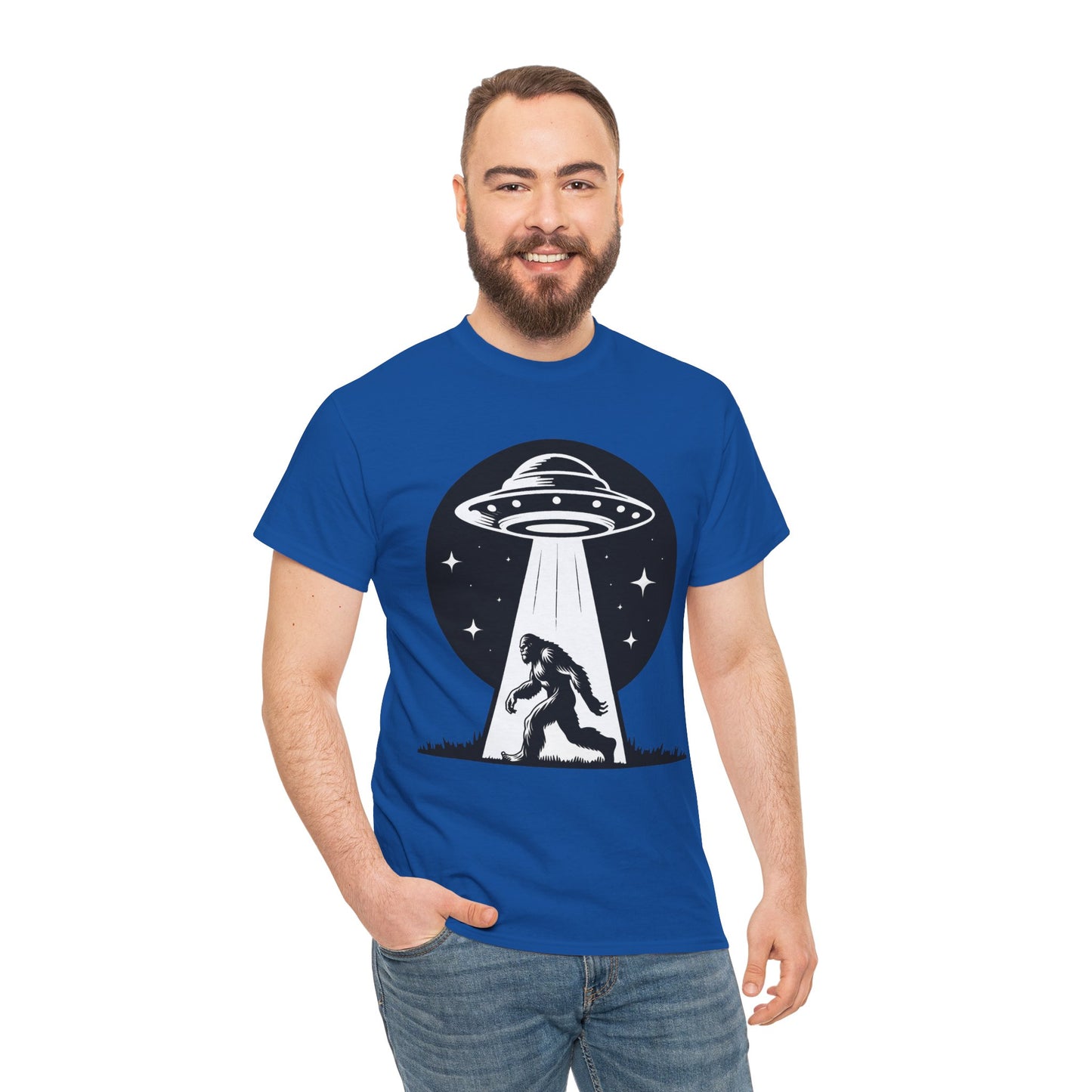 Bigfoot UFO Unisex Tee Graphic Design T-Shirt, GraphicTees, png, sublimation