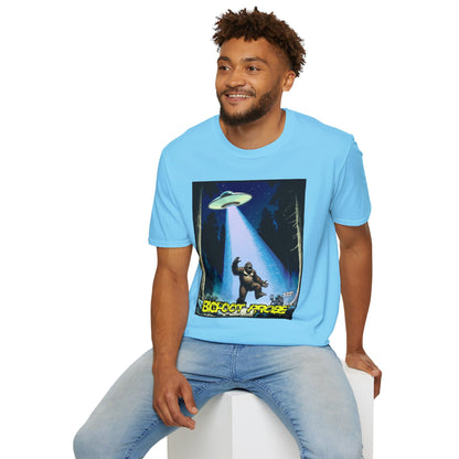 Bigfoot Probe Unisex Softstyle T-Shirt - Fun UFO Graphic Tee, Perfect Gift, Halloween, Nerd Culture, Outdoors, Alien, Graphic tees, t-shirts, Graphic design, t-shirts, tees