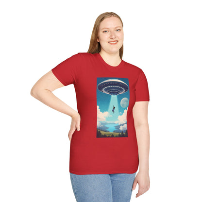 Cosmic Abduction Unisex T-Shirt | Space Alien Tee, UFO Graphic Shirt, Sci-Fi Fan Gift, Casual Style, Cool Vintage Look