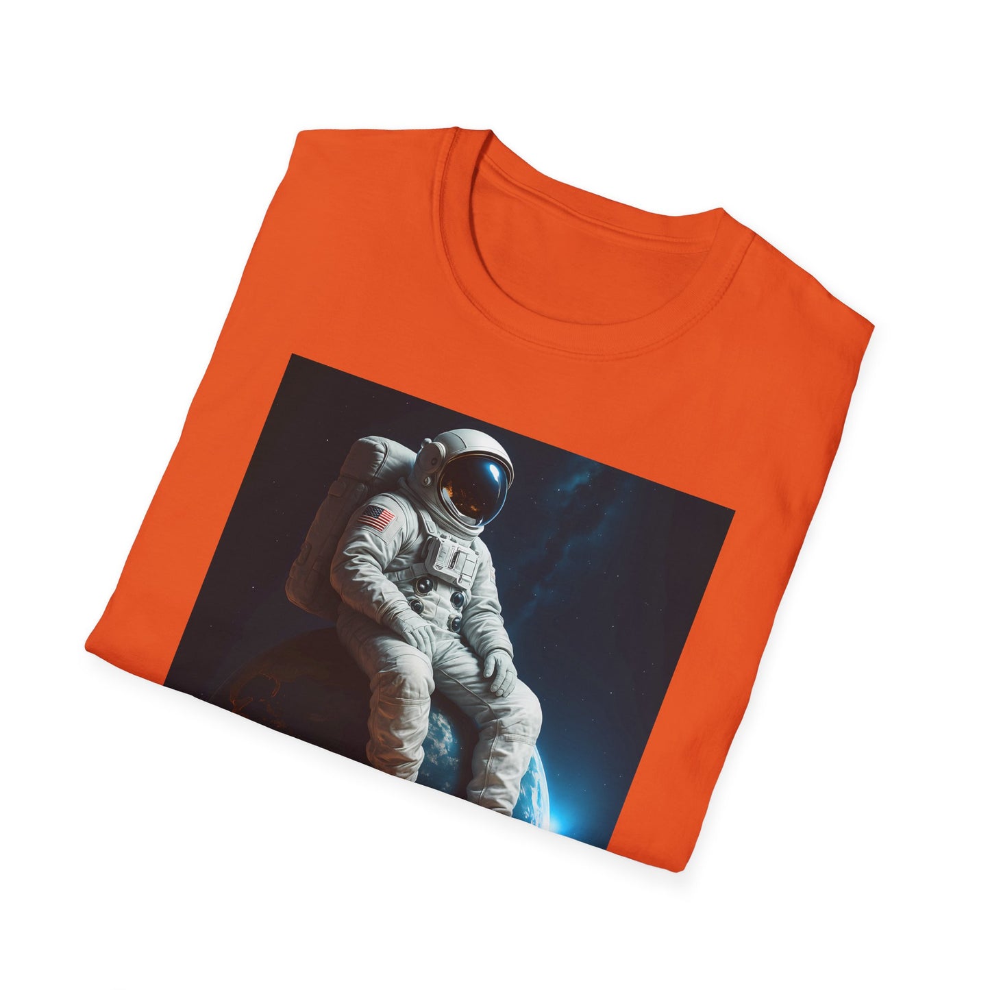 Sitting on an Earth, Cosmic Astronaut T-Shirt, Unisex Graphic Tee, Space Lover Gift, Casual Wear, Astronomy Fan Shirt, Graphic Tee, t-shirt, tshirt, png