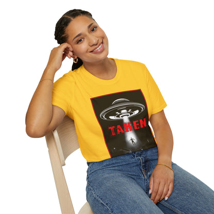 Taken, Alien Abduction, Unisex T-Shirt, Taken Graphic Tee, UFO Gift, Casual Wear, Sci-Fi Fan Apparel, Fun Statement Shirt, GraphicTees