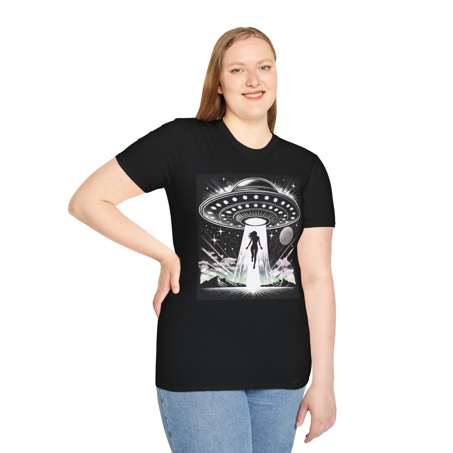 Cosmic Alien Abduction T-Shirt, Retro UFO Shirt, t-shirts, tshirts, Space Enthusiast Apparel, Graphic Tee, Gift for Sci-Fi Lovers, tees, png