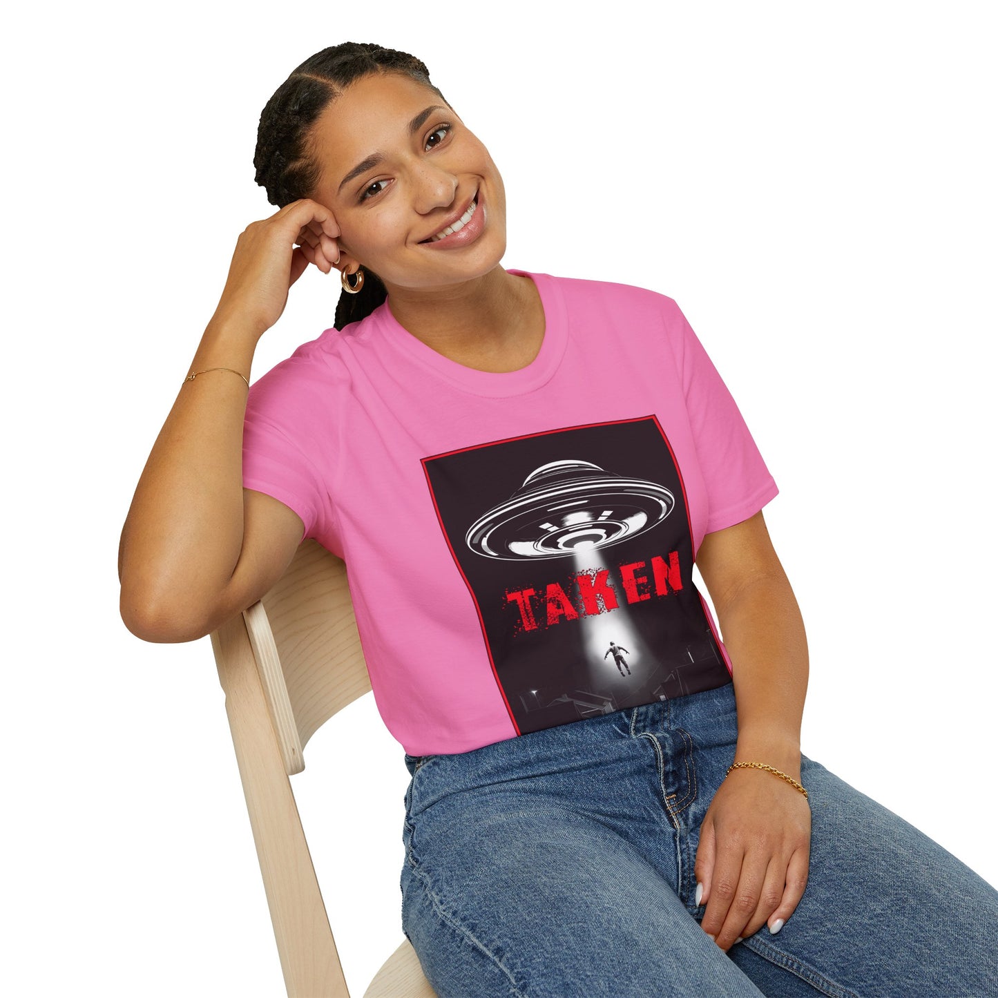 Taken, Alien Abduction, Unisex T-Shirt, Taken Graphic Tee, UFO Gift, Casual Wear, Sci-Fi Fan Apparel, Fun Statement Shirt, GraphicTees