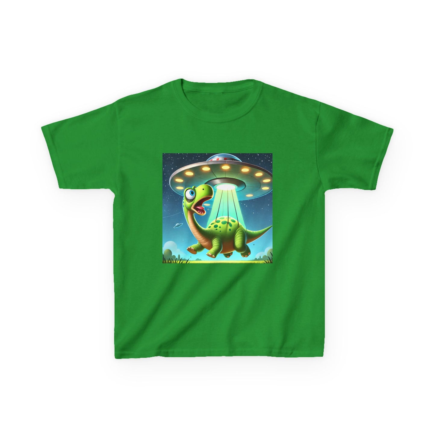 Dinosaur UFO Kids Tee, Fun Graphic Shirt for Boys and Girls, Perfect for Birthdays, Parties, Casual Wear, Gifts, tshirt, t-shirt, png, dino