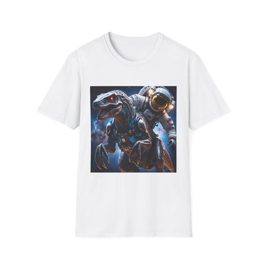 Space Dinosaur Unisex Softstyle T-Shirt, Fun Gift for Kids, Science Fiction Tee, Unique Graphic Shirt, Cool Outfit for Parties, t-shirt, tshirt, png