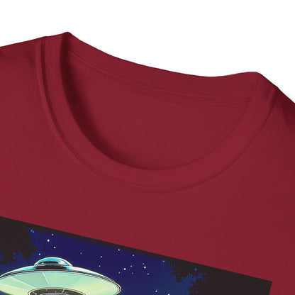 Bigfoot Probe Unisex Softstyle T-Shirt - Fun UFO Graphic Tee, Perfect Gift, Halloween, Nerd Culture, Outdoors, Alien, Graphic tees, t-shirts, Graphic design, t-shirts, tees